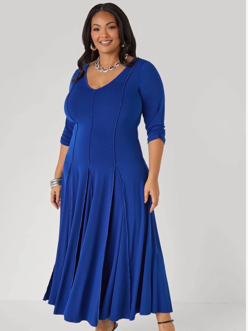 Ashley Stewart Cobalt Blue Maxi Dress